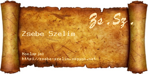 Zsebe Szelim névjegykártya